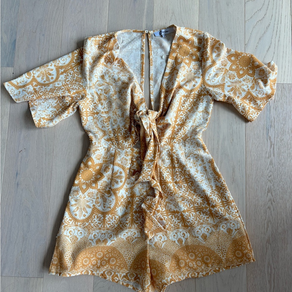Patterned Yellow Romper ✨
